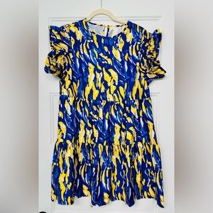 Purple and gold dress